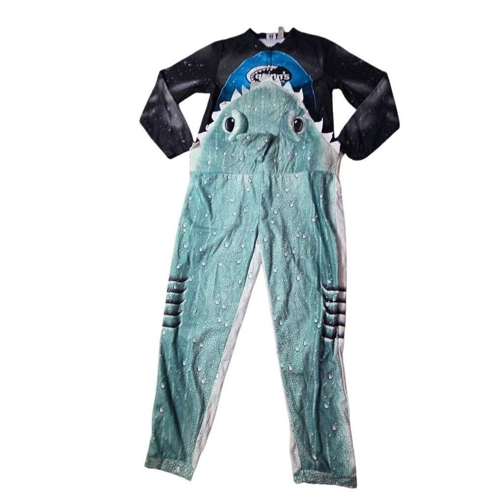Briefly Stated Shark eating diver union suit costume, unisex size S